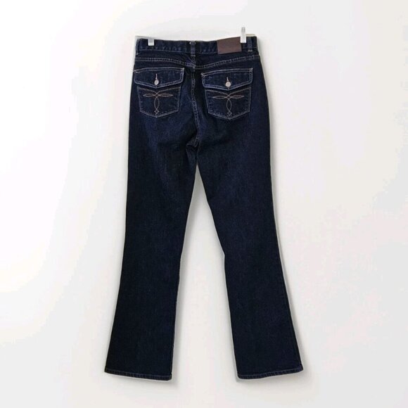 Lauren Ralph Lauren Jeans Women 4 Navy Classic Bootcut Stretch Western Preppy - Picture 2 of 16